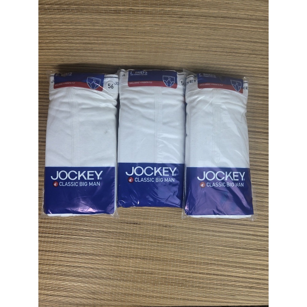 Jockey Classic Big Man Briefs 2-pack Size 56 Inverted Y-Front NOS Vintage 2004